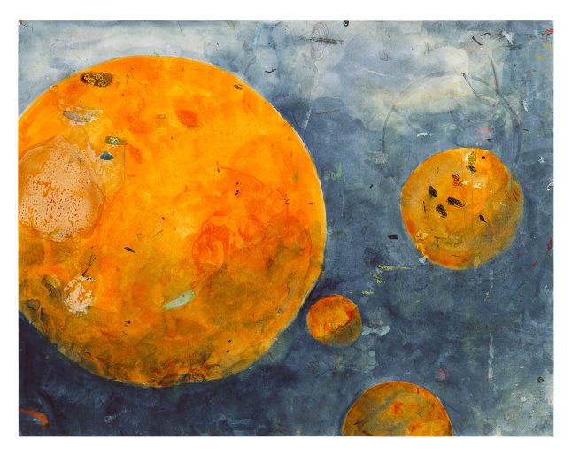 Kunstgeschichtskurs der Freien Kunstakademie Frankfurt zur Ausstellung "Orangen" von Nanne Meyer