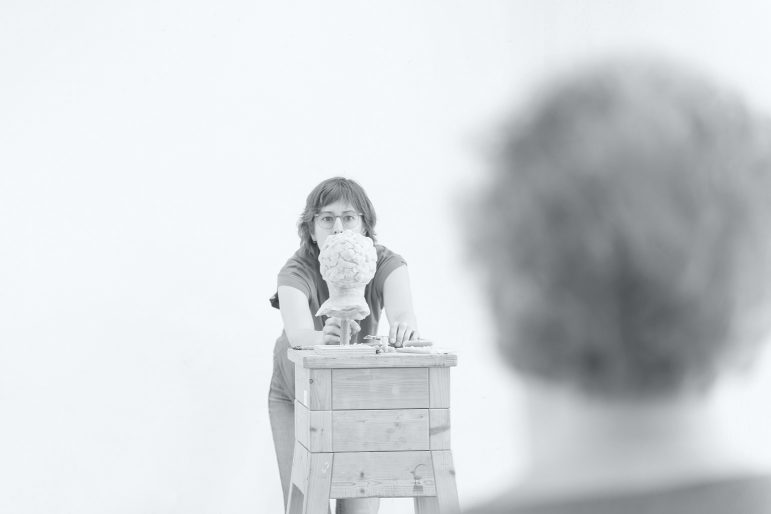 Portraitmodellieren an der Freien Kunstakademie Frankfurt