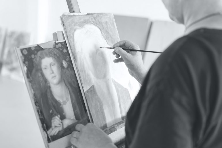 Selbstportraitkurs an der Freien Kunstakademie Frankfurt