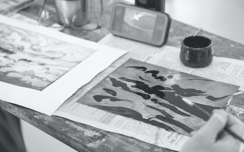 Radierkurs in der Freien Kunstakademie Frankfurt